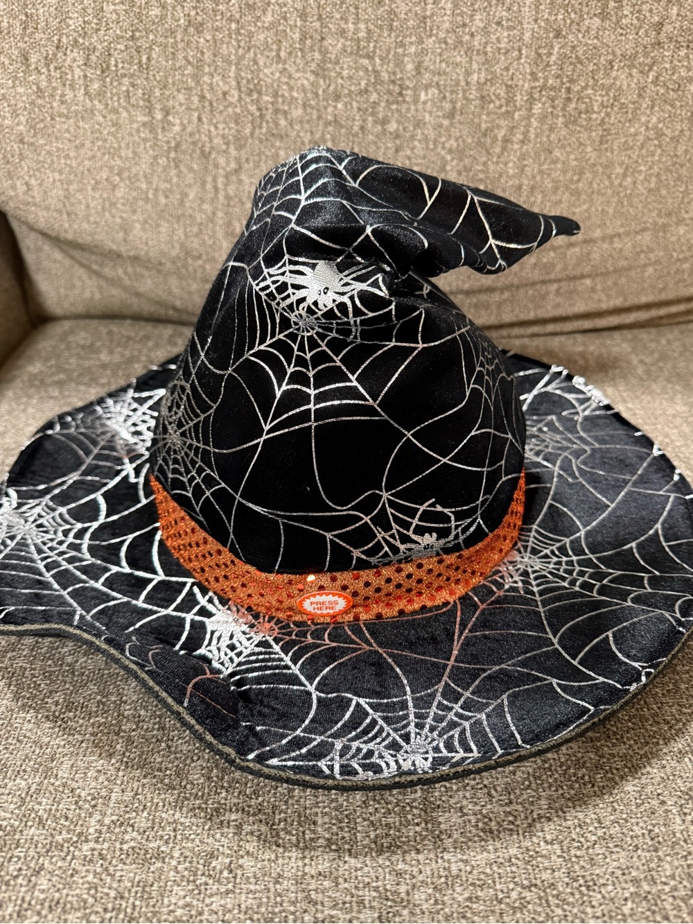 Mud Pie Dancing Spiderweb Witch Hat